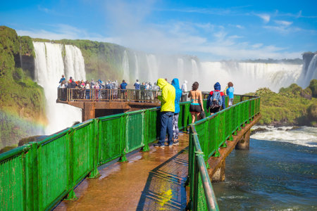 Iguazu Falls are waterfalls of the Iguazu River on the border of the Argentina and the Brazil. Its one of the New 7 Wonders of Nature.の写真素材