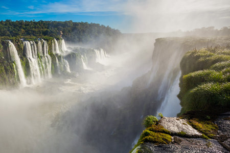 Iguazu Falls are waterfalls of the Iguazu River on the border of the Argentina and the Brazil. Its one of the New 7 Wonders of Nature.の写真素材