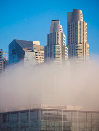 Puerto Madero Waterfront district in Buenos Aires city in Argentinaの写真素材
