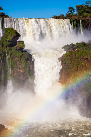 Iguazu Falls are waterfalls of the Iguazu River on the border of the Argentina and the Brazil. Its one of the New 7 Wonders of Nature.の写真素材
