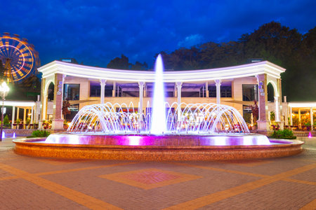 Fountain at the Kurortny Boulevard in Kislovodsk spa city in Caucasian Mineral Waters region, Stavropol Krai, 
Russia.の写真素材