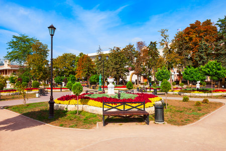 Pyatigorsk city park. Pyatigorsk is a spa city in Caucasian Mineral Waters region, Stavropol Krai in Russia.の写真素材