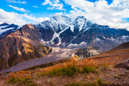 Donguzorun or Donguz Orun or Babis Mta is a mountain in Mount Elbrus region in Caucasus, Russiaの写真素材