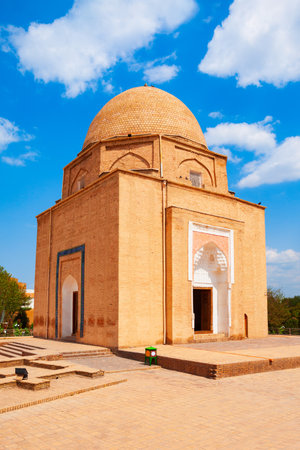 The Rukhabad Mausoleum is a memorial and cult structure of the XIV century in Samarkand city, Uzbekistanの写真素材