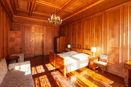 Gagra, Georgia - October 05, 2020: Cold River Dacha or Kholodnaya Rechka Dacha interior, Joseph Stalin personal residence near Gagra in Abkhazia region of Georgiaのeditorial素材