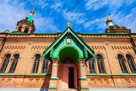 Church Of St. Alexius Metropolitan Of Moscow is the Russian Orthodox Church in Samarkand city in Uzbekistanの写真素材