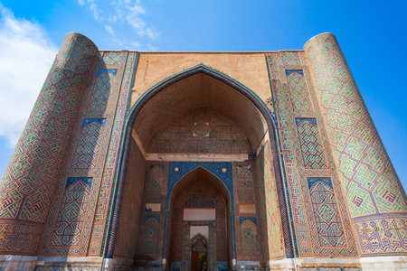 Bibi Khanym or Bibi-Khanym Mosque is one of the most important monuments of Samarkand city in Uzbekistanの写真素材
