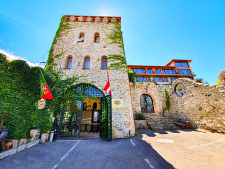 Telavi, Georgia - September 03, 2021: Chateau Mere or Winiveria winery and hotel in Kakheti. Kakheti is a region in eastern Georgia with Telavi as its capital.のeditorial素材
