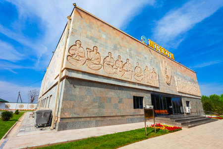 Samarkand, Uzbekistan - April 17, 2021: Afrasiab Museum of Samarkand is a museum located at the historical site of Afrasiyabのeditorial素材