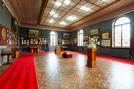 Gori, Georgia - August 31, 2021: The Joseph Stalin Museum is a museum in Gori, Georgia dedicated to the life of Joseph Stalin, the leader of the Soviet Union, who was born in Gori.のeditorial素材