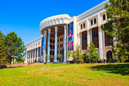Tashkent, Uzbekistan - April 11, 2021: The State Conservatory of Uzbekistan is the highest musical educational institution in Tashkent, Uzbekistanのeditorial素材