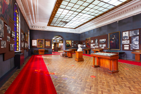 Gori, Georgia - August 31, 2021: The Joseph Stalin Museum is a museum in Gori, Georgia dedicated to the life of Joseph Stalin, the leader of the Soviet Union, who was born in Gori.のeditorial素材
