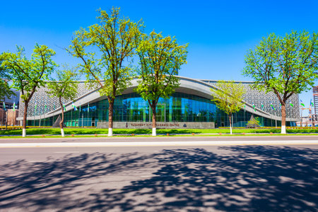 Tashkent, Uzbekistan - April 11, 2021: Tashkent City International Congress Centre in Tashkent city, Uzbekistanのeditorial素材