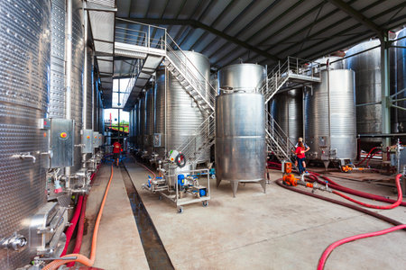 Kvareli, Georgia - September 03, 2021: Kindzmarauli Corporation Winery in Kvareli, Kakheti. Kakheti is a region in eastern Georgia with Telavi as its capital.のeditorial素材