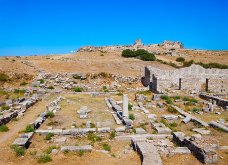 Miletus archaeological site. Miletus was an ancient Greek city and now located near the Didim modern city in Turkey.の写真素材