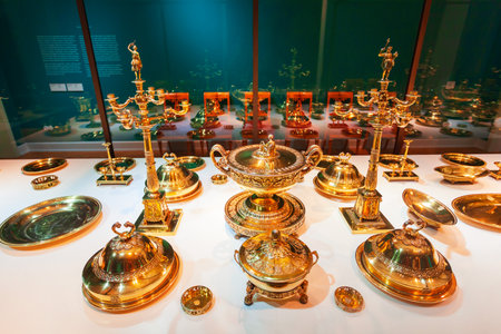 Munich, Germany - July 07, 2021: Treasury at Munich Residence Museum. Munchen Residenz is the former royal palace in Munich, Germany.のeditorial素材