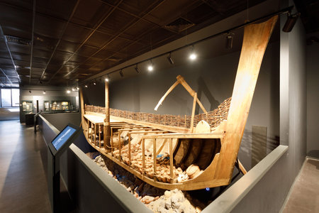 Bodrum, Turkey - July 27, 2022: The Bodrum Museum of Underwater Archaeology at the Castle in Bodrum city in Mugla Province in Turkeyのeditorial素材