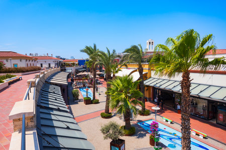 Izmir, Turkey - August 08, 2022: Forum Bornova Mall is the first open air shopping center of the Aegean Region and Izmir. Forum Bornova is located in Bornova district of Izmir city in Turkey.のeditorial素材