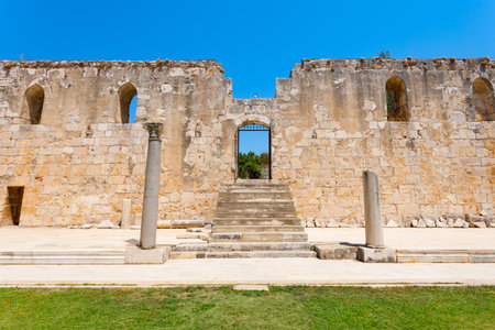 Isa Bey Mosque is an ancient mosque located near the Ephesus in Selcuk modern city in Izmir Province in Turkey.の写真素材