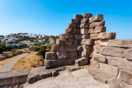 Myndos Gate is a historical site located in Bodrum city. Bodrum is a city in Mugla Province, Turkey.の写真素材