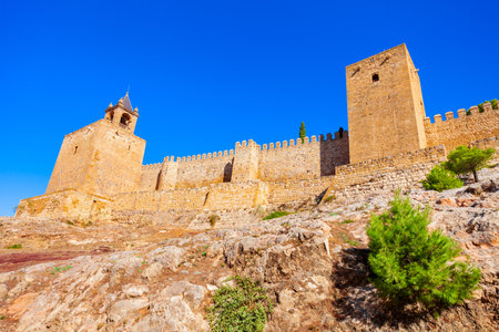 Alcazaba of Antequera. The Alcazaba of Antequera is a Moorish fortress in Antequera city in the province of Malaga, the community of Andalusia in Spain.の写真素材