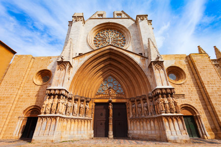 Cathedral of Tarragona is a Roman Catholic church in Tarragona city, Catalonia region in Spainの写真素材