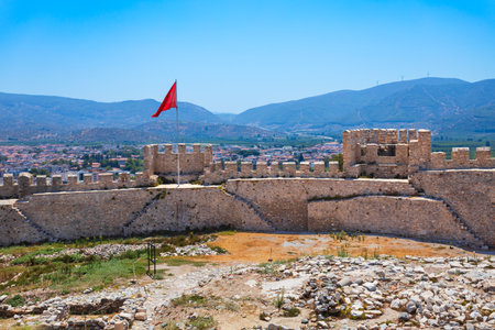 Ayasuluk Citadel is a byzantine fortress at the Ephesus ancient greek city in Selcuk modern city in Izmir Province in Turkey.の写真素材