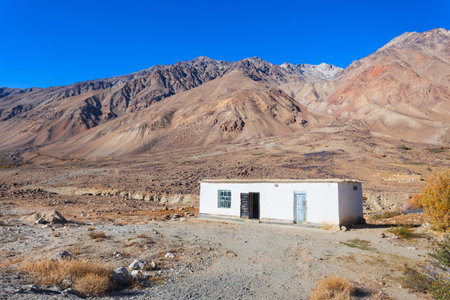 Beauty Pamir mountains, view from Pamir Highway in Tajikistanの写真素材