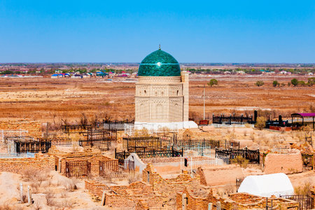 Mizdahkan Necropolis is an ancient structures complex near Khojeyli and Nukus city in Karakalpakstan region of Uzbekistanの写真素材