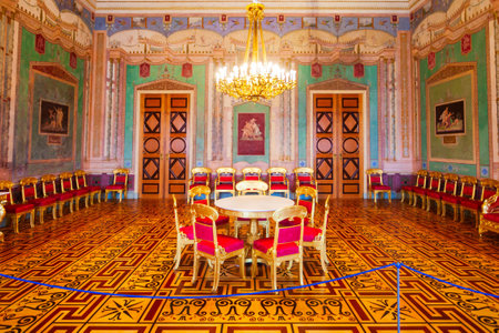 Munich, Germany - July 07, 2021: Munich Residence Museum interior. Munchen Residenz is the former royal palace in Munich, Germany.のeditorial素材