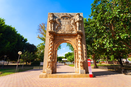 Entryway of Huerto de las Bombas in the Huerto de Los Cipreses public park in the City of Murcia, Spainの写真素材
