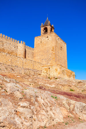 Alcazaba of Antequera. The Alcazaba of Antequera is a Moorish fortress in Antequera city in the province of Malaga, the community of Andalusia in Spain.の写真素材