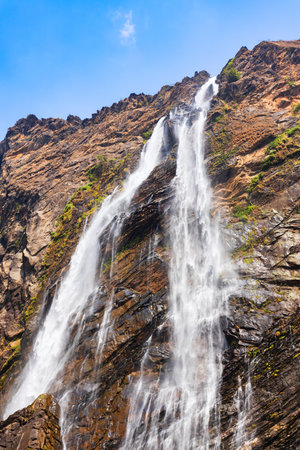 Jog Falls is a waterfall on the Sharavati river in Karnataka state of India.の写真素材