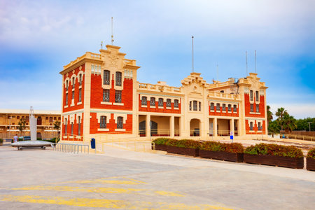 Antic Varador is an old dock in Valencia city port. Valencia is the third most populated municipality in Spain.の写真素材