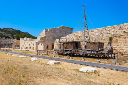 Council Chamber or Bouleuterion at Patara. Patara was an ancient city and the capital of Lycia. It is located on the coast near the Gelemis village in Antalya Province, Turkey.の写真素材