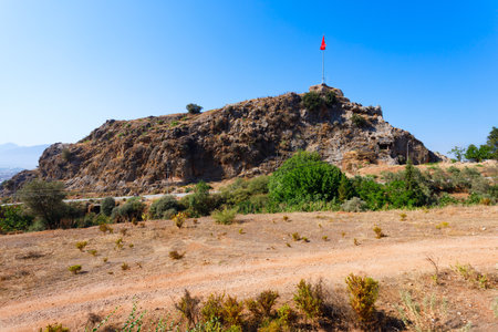 Fethiye Castle ruins. Fethiye is a city in Mugla Province, Turkey.の写真素材