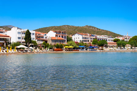 Datca city beach. Datca is a town near Marmaris city in Mugla Province, Turkey.の写真素材