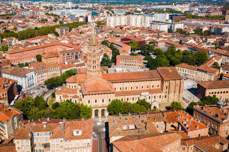 Basilica of Saint Sernin is a Roman Catholic church in Toulouse, Franceの写真素材