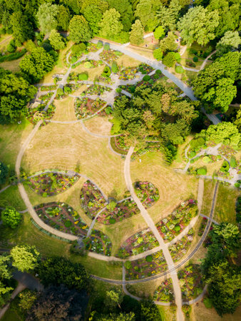 Westfalenpark is a recreation public area located in Dortmund, Germanyの写真素材