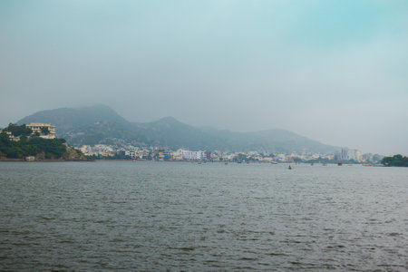 Anasagar Lake in Ajmer. Ajmer is one of the oldest cities in Rajasthan state of India.の写真素材