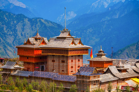 Bhimakali Temple or Shri Bhima Kali Temple is a hindu temple at Sarahan in Himachal Pradesh in Indiaの写真素材