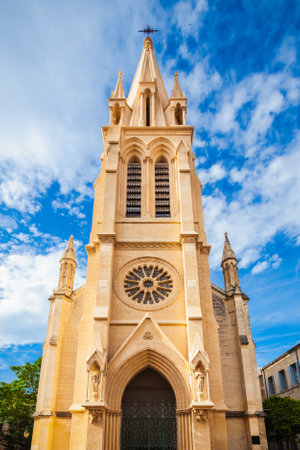 Carre Sainte Anne or Saint Anna Church located in Montpellier city in Franceの写真素材