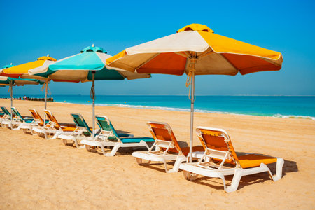 Kite Beach is a public beach in Dubai city in UAEの写真素材