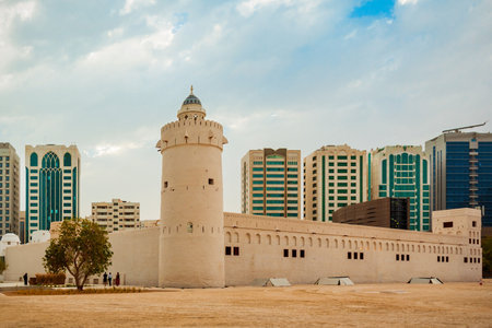 Qasr Al Hosn or White Fort is the oldest stone building in the city of Abu Dhabi, the capital of the United Arab Emiratesの写真素材