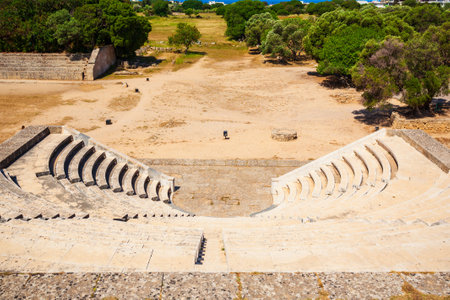Acropolis Ancient Stadium in the Rhodes city in Rhodes island in Greeceの写真素材