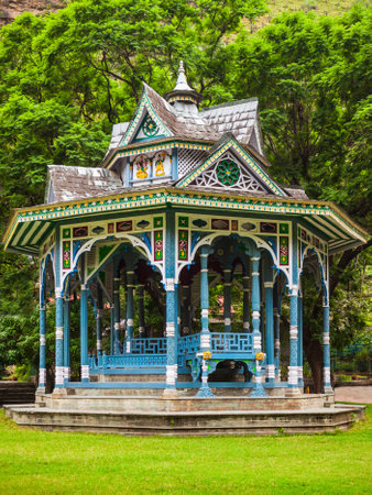 Padam Palace pavilion in Rampur Bushahr town, Himachal Pradesh state in Indiaの写真素材