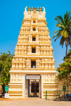 Lakshmiramana Swamy Temple in Mysore city in Indiaの写真素材