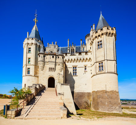 Chateau de Saumur castle in Saumur city, Loire valler in Franceの写真素材