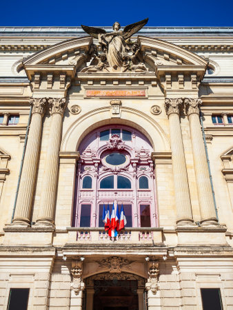 Tours Grand Theatre or Theatre Municipal in Tours city, Loire valley of Franceの写真素材