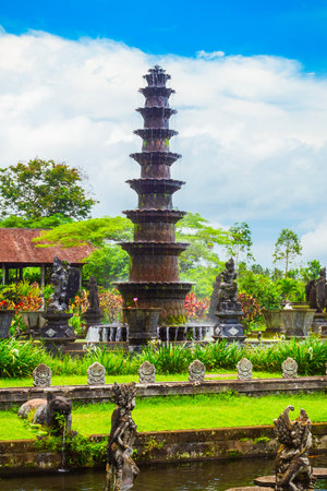 Tirta Gangga water park in Bali island in Indonesiaの写真素材